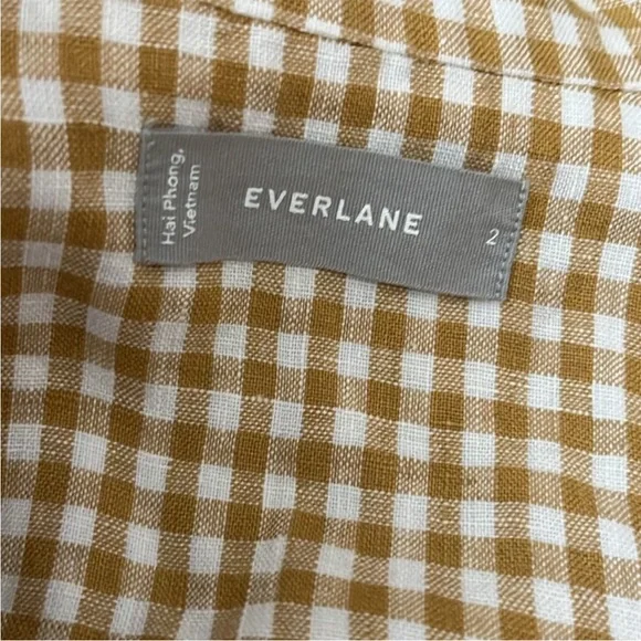 Everlane Linen Check Top - Picture 3 of 5